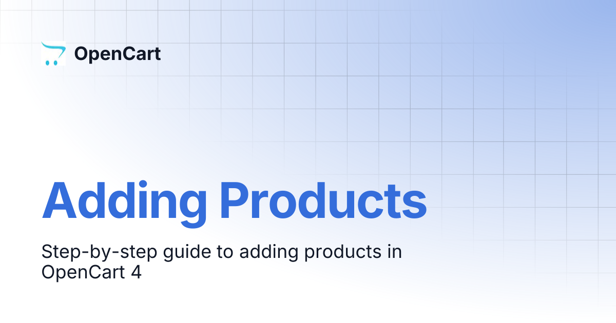 Adding Products | OpenCart